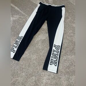 PINK Victoria's Secret Black and White Joggers